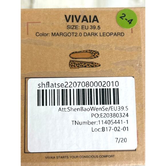 Vivaia Women’s 9 Tamia 11 Leopard Print Almond-Toe Slip-On Ballet Flats NWT - Picture 10 of 11
